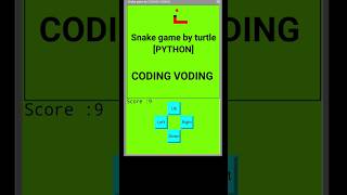 Snake game with turtle module button on screen #python #turtle #tkinter