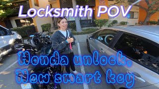 Locksmith POV, Honda Unlock, and New Smart #locksmith #Ventura