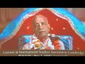 Lecture at International Student Association Cambridge by HDG A. C. Bhaktivedanta Swami Prabhupada