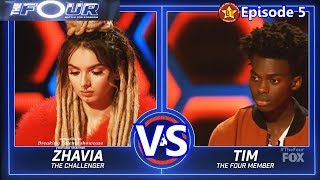 Zhavia vs Tim Johnson Jr performance with Results &Comments The Four S01E05 Ep 5