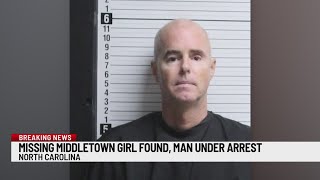 Man charged with kidnapping after missing Middletown girl found in North Carolina
