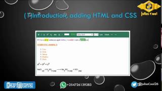 1. Creating a Rich Text Editor WYSIWYG Using HTML and JavaScript - Introduction, adding HTML