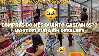 COMPRAS DO MÊS | QUANTO GASTAMOS | ASSAÍ ATACADISTA |TUDO CARO MEU MARIDO SURTOU COM O VALOR DO CAFÉ