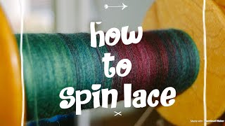 Spinning lace yarn