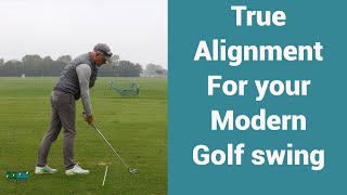 True Alignment and separation in the modern golf swing.