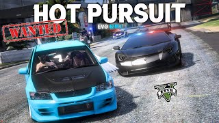 HOT PURSUIT, EVO INI MENGGEMPARKAN SATU KOTA, HAMPIR 50 POLISI MENGEJAR - GTA 5 ROLEPLAY