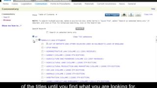 LexisLibrary - Browsing For A Source