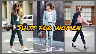 business women suits wearing style ||suits for women || formal pants and suits for women