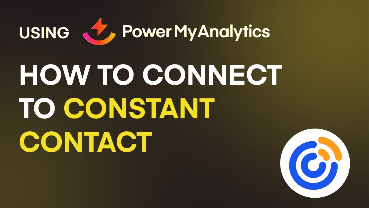 How To Connect To Constant Contact Youtube