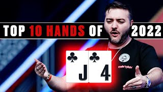 TOP 10 Poker Hands Of 2022 | YEAR REVIEW ♠️ PokerStars