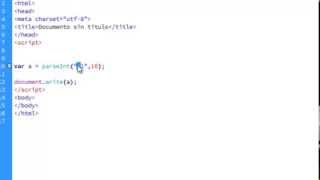 Javascript tutorial 31. ParseInt function