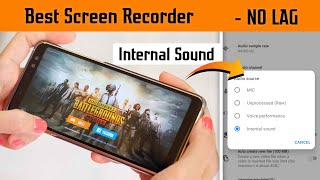 Best Screen Recorder For PUBG MOBILE No Lag | Record Internal Audio In PUBG 2Gb Ram Any Android