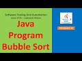 24 - Java Program to sort Array elements using Bubble Sort