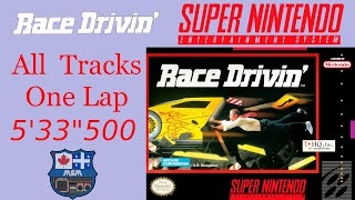 Race Drivin' [SNES 1992] All Tracks One Lap [5'33\