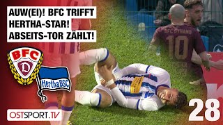 Nach Abseits-Tor! BFC schießt Hertha-Star ab: BFC Dynamo - Hertha BSC II | Regionalliga Nordost