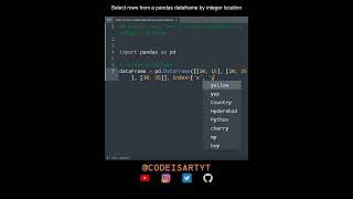 Select rows from a pandas dataframe by integer location | Python Data Engineering | Python Tutorial