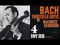 bach cello suite no. 4 in e flat major bwv 1010 reference record. maurice gendron remastered