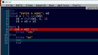 String Manipulation Programs in QBASIC || Class 8