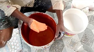 ప్రైమర్ తో నే ఆరెంజ్ కలర్ | orange stainer mix in primer paint