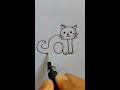 shorts how to draw a simple cat 🐈 art cat drawing viral