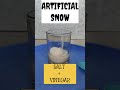 how to make artificial snow with salt and vinegar easy diy winter science schoolexperiment