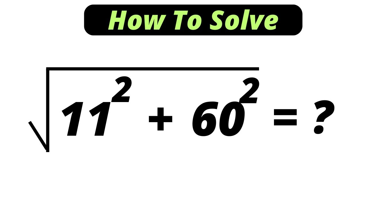 Math Olympiad A Nice Square Root Problem Youtube