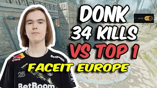 4000 ELO donk 34 Kills vs TOP 1 (Ancient) FACEIT Ranked Jan 6, 2025 | CS2 POV