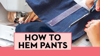 How to EASILY Hem Pants At Home | Beginner Sewing Tutorial | Good Housekeeping