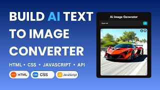 ✨Build AI Text to Image Generator in HTML CSS & JavaScript | AI Image API Project Tutorial