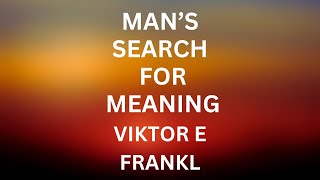 Man's Search For Meaning Book. (HD)