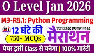 m3 r5 o level most important questions | o level m3r5 python | o level python mcq 2026 january