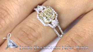 FD-560 - 2.33 Carat EGL Certified Natural Fancy Yellow Diamond Engagement Ring 14k Gold