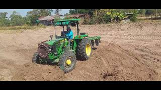 จอนเดียร์5050E ดันดินปรับที่นา อัดเต็มๆ แรงจริงๆ‼️ งาน ซม.🔰🔰🚜