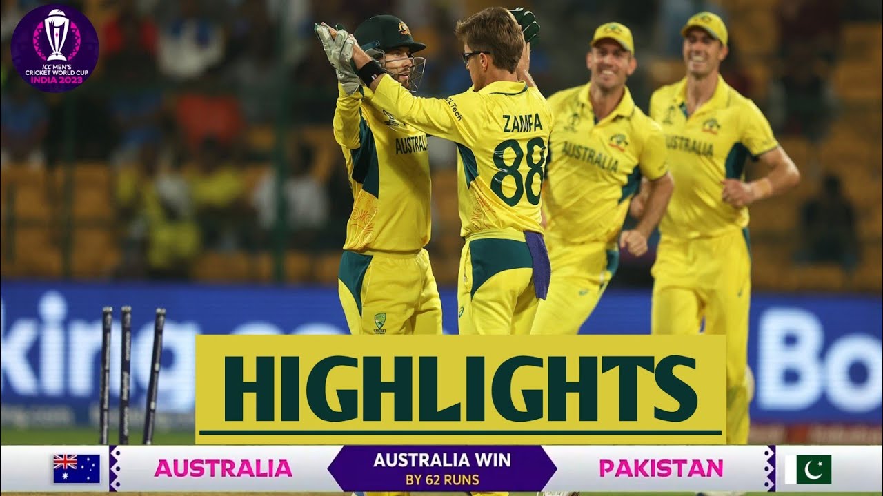 Australia Vs Pakistan Match Full Highlights ! World Cup 2023 ! Aus Vs ...