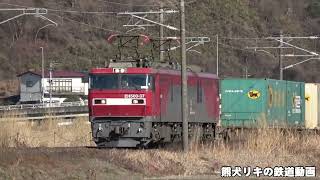 2023,12,30 EH500-37 貨物列車 3054レ (Colorful Containers)