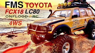 FMS Fcx18 Lc80 4WS Toyota 🚀 Beach Tour Adventure Rc 4x4 Gopro Fpv off-road