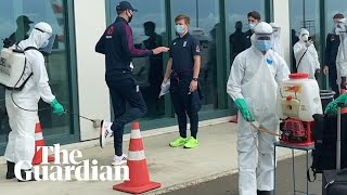 England cricket team disinfected on tour arrival in Sri Lanka