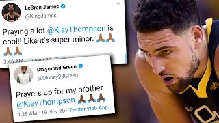 NBA Players React to to Klay Thompson's season ending Achilles Injury