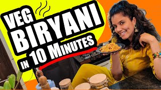 Veg Biryani in 10 Minutes  | One Pot Tamil Recipe