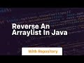 reverse an arraylist in java