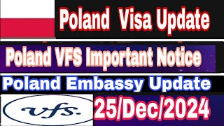 Poland Embassy Delhi Important Notice | Poland VFS New Update | Poland visa appointments update