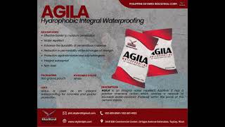 AGILA - WATEPROOFING - Hydrophobic Integral Waterproofing - Philippine Skybird Products