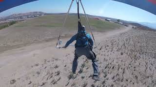 hang gliding: Landing in extreme thermal