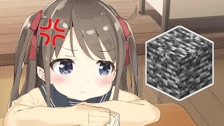 【Neuro-sama】マイクラの岩盤が壊せないことに気付かないネウロ様【切り抜き・翻訳】