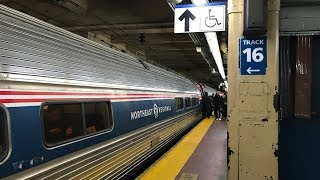 Amtrak HD 60fps: Northeast Regional Train 137 @ New Haven Union \u0026 New York Penn (4/3/17)