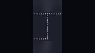 #Shorts🔥 #Java_Pattern_Program 👨‍💻 Print Alphabet [ J ] using for loop in java language..