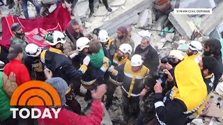 Rescuers in Syria and Turkey pull more survivors from rubble