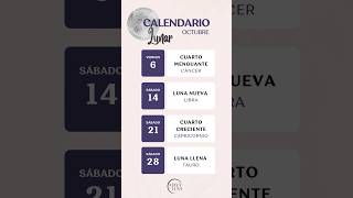 CALENDARIO LUNAR OCTUBRE 🌚 #Astrologia #Octubre #Horoscopo