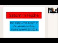 Saturn in Fische 2023-2026