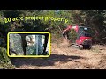 EP #1 20 acre project property clearing land for new driveway & home site